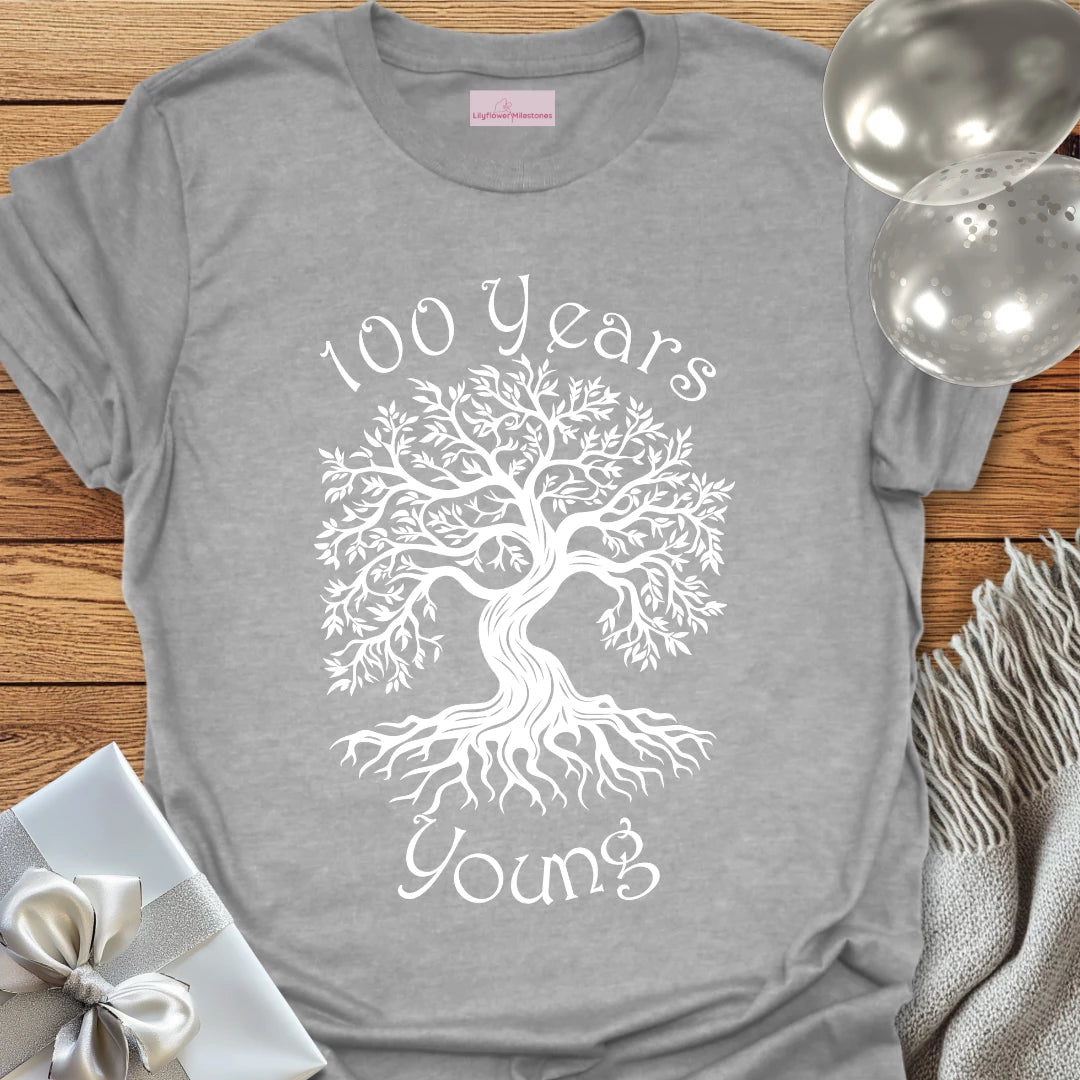 100 Years Young (Tree of Life) - 100th Birthday T-Shirt