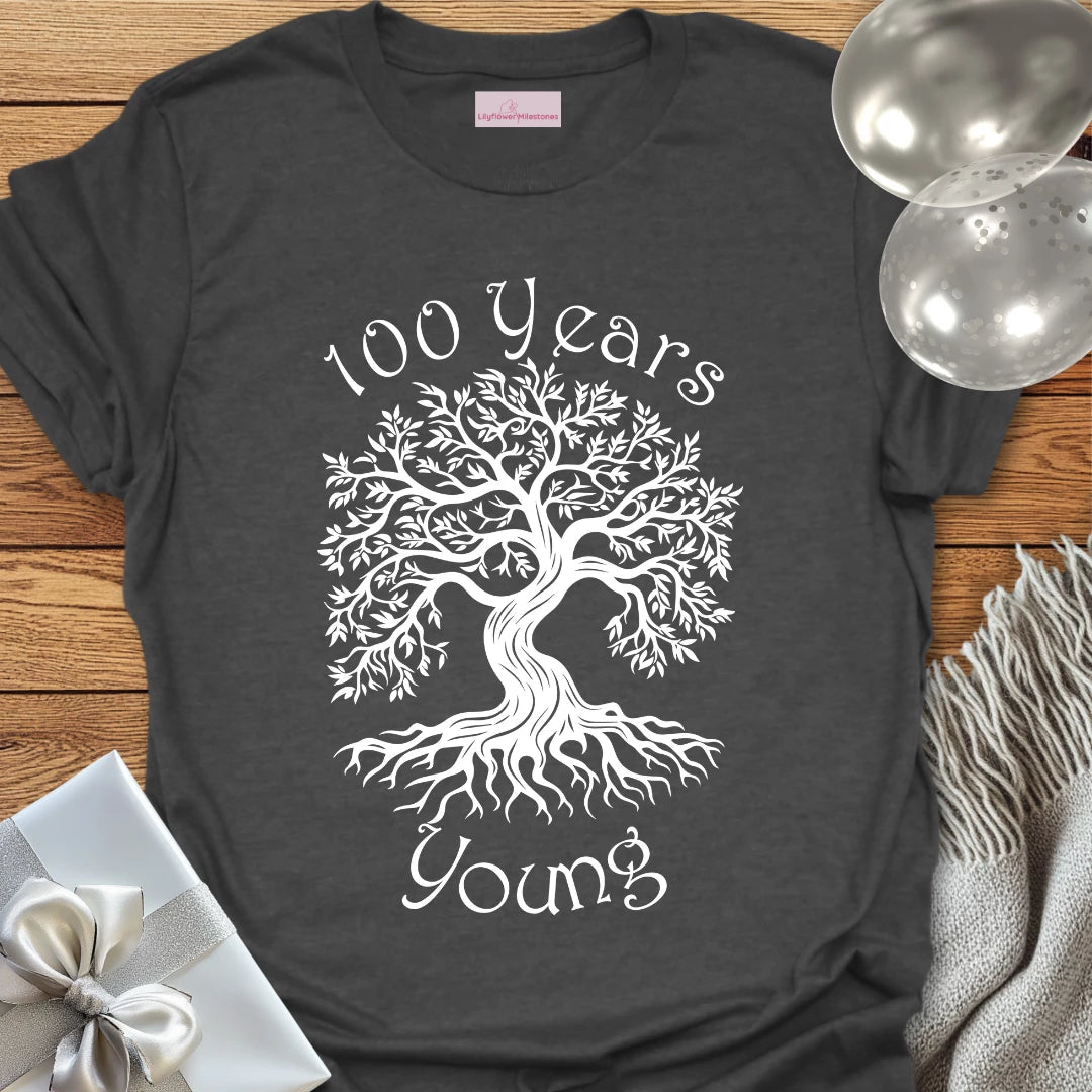 100 Years Young (Tree of Life) - 100th Birthday T-Shirt