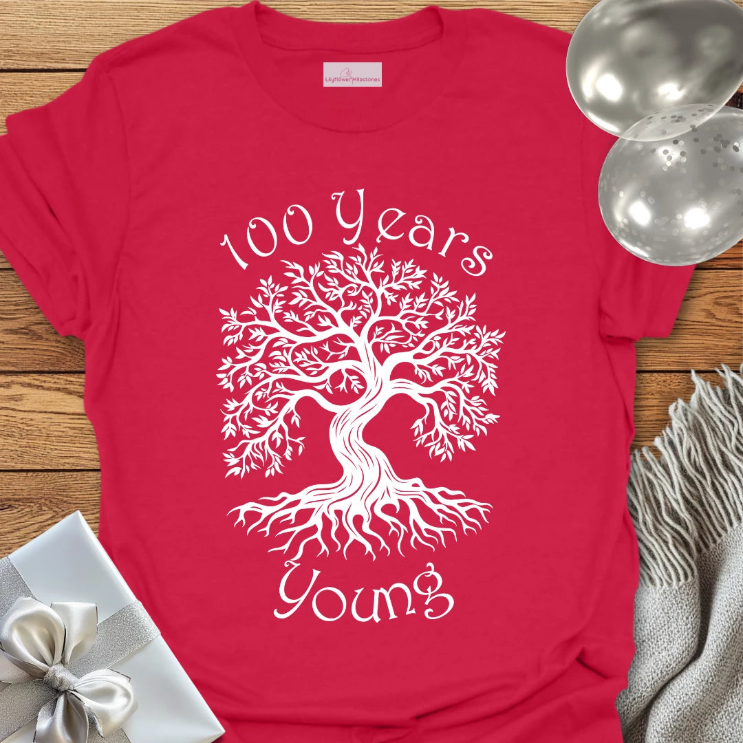 100 Years Young (Tree of Life) - 100th Birthday T-Shirt