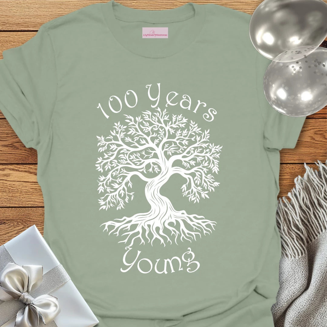 100 Years Young (Tree of Life) - 100th Birthday T-Shirt
