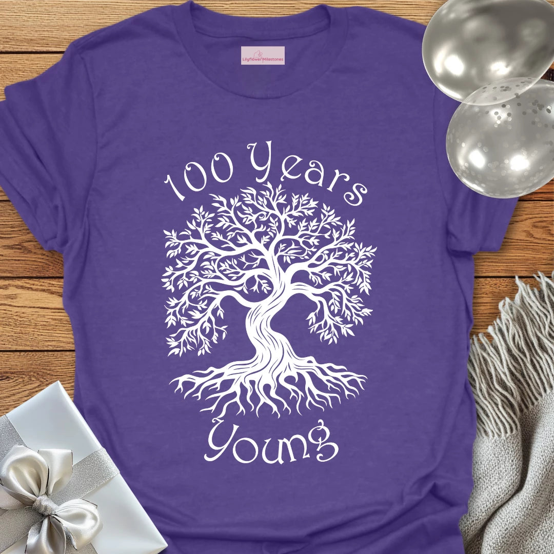 100 Years Young (Tree of Life) - 100th Birthday T-Shirt