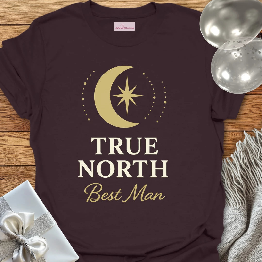 Best Man, True North Wedding T-Shirt