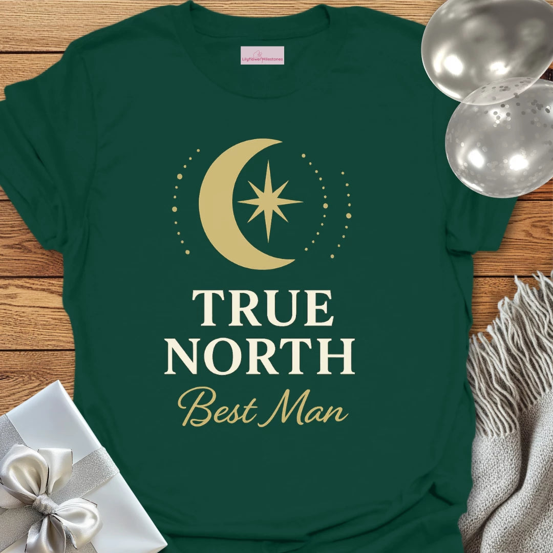 Best Man, True North Wedding T-Shirt