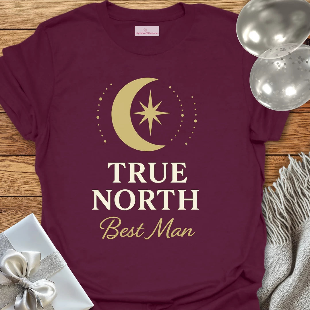 Best Man, True North Wedding T-Shirt