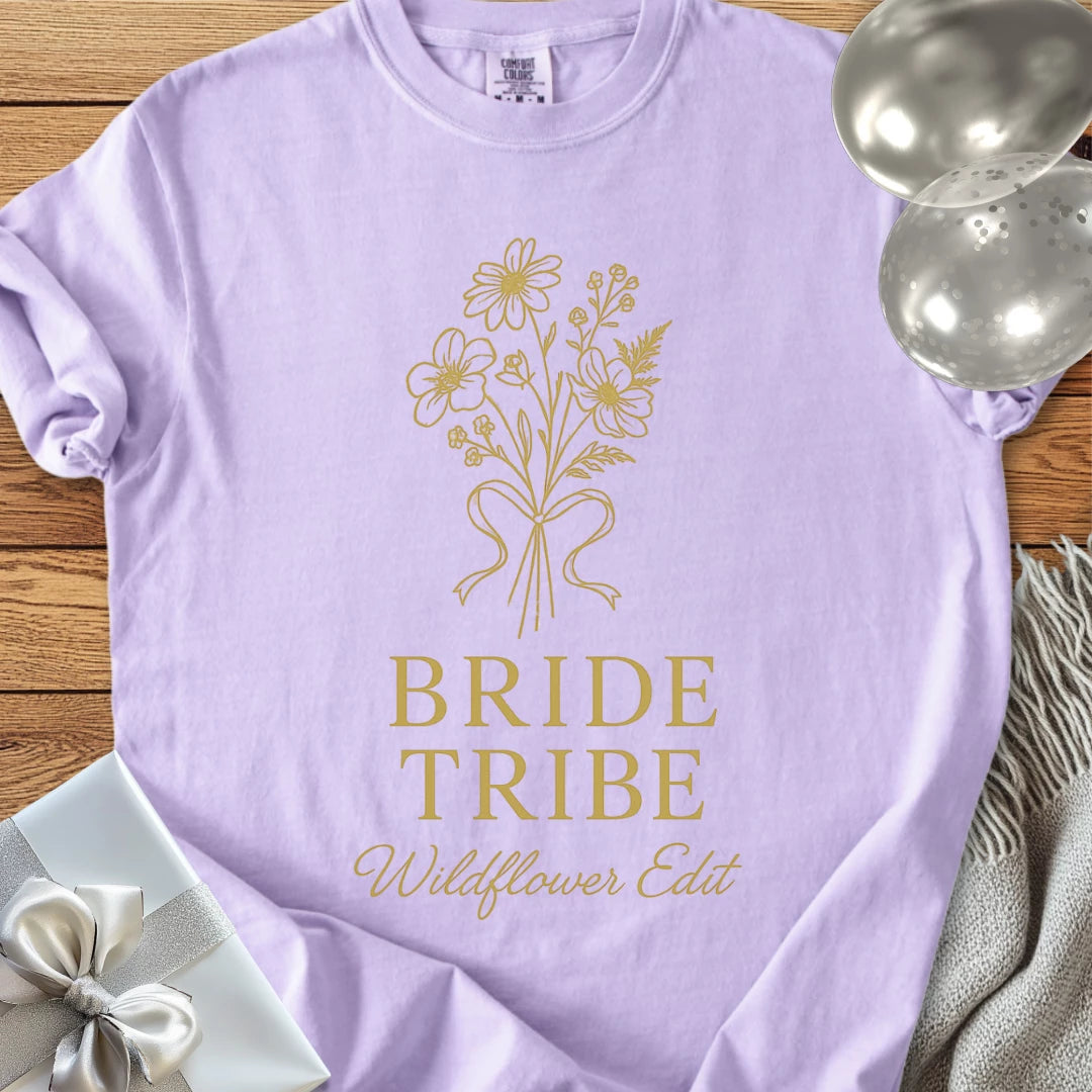 Bride Tribe, Wildflower Edit - Premium Bridal Party T-Shirt
