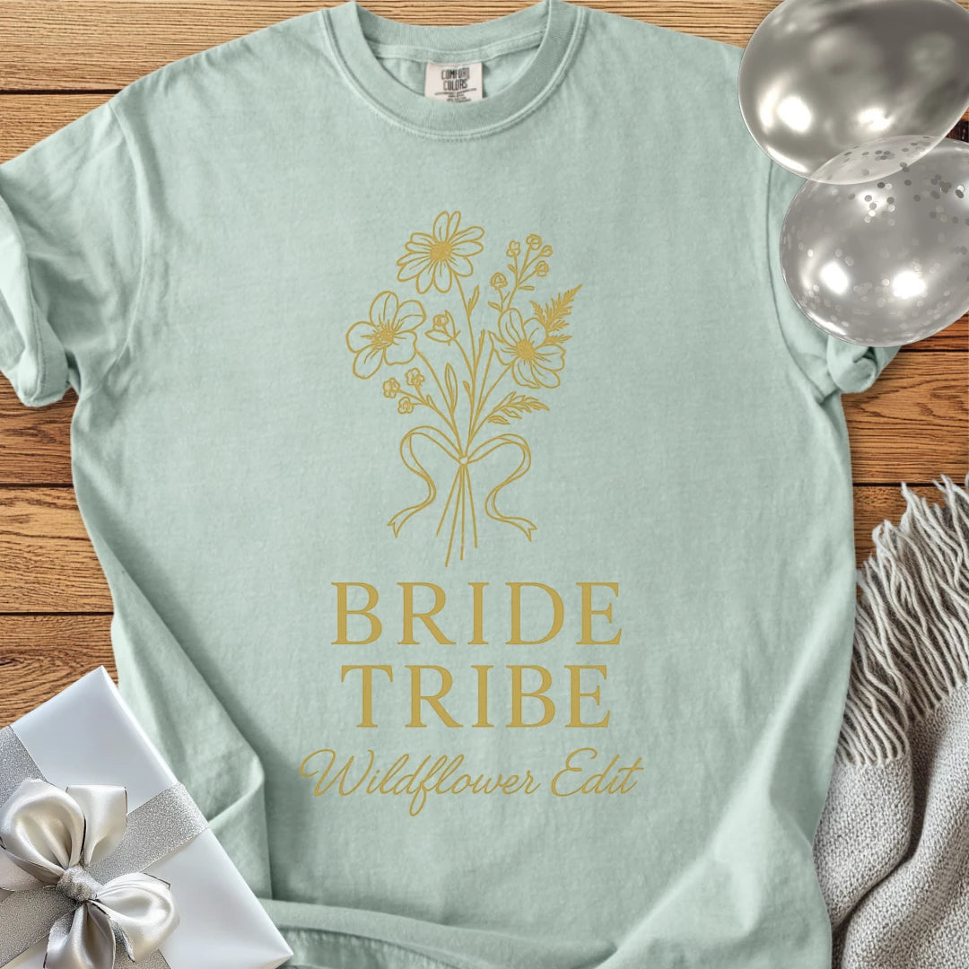 Bride Tribe, Wildflower Edit - Premium Bridal Party T-Shirt