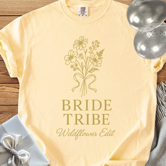 Bride Tribe, Wildflower Edit - Premium Bridal Party T-Shirt