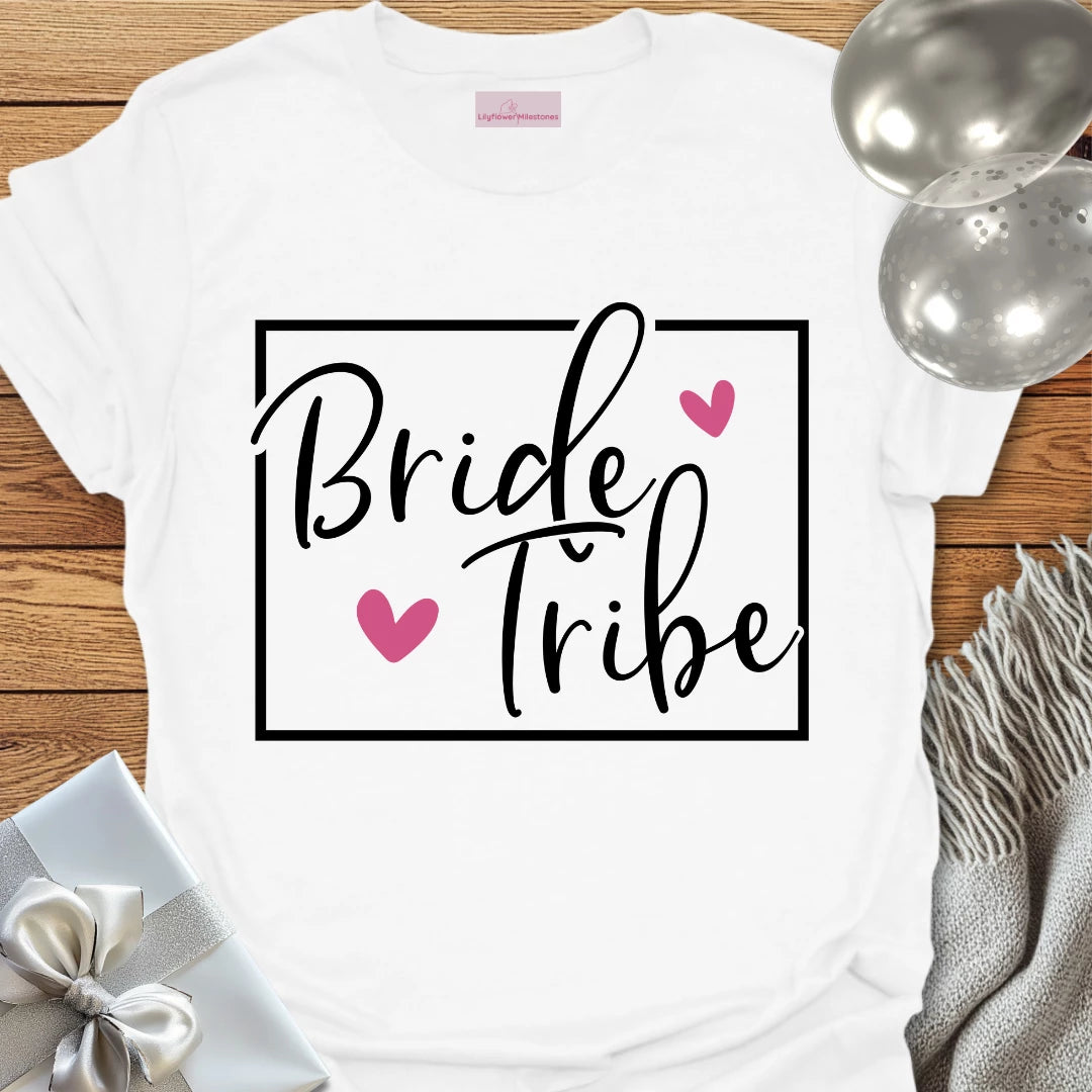 Bride Tribe Heart- Bridal Party T-Shirt