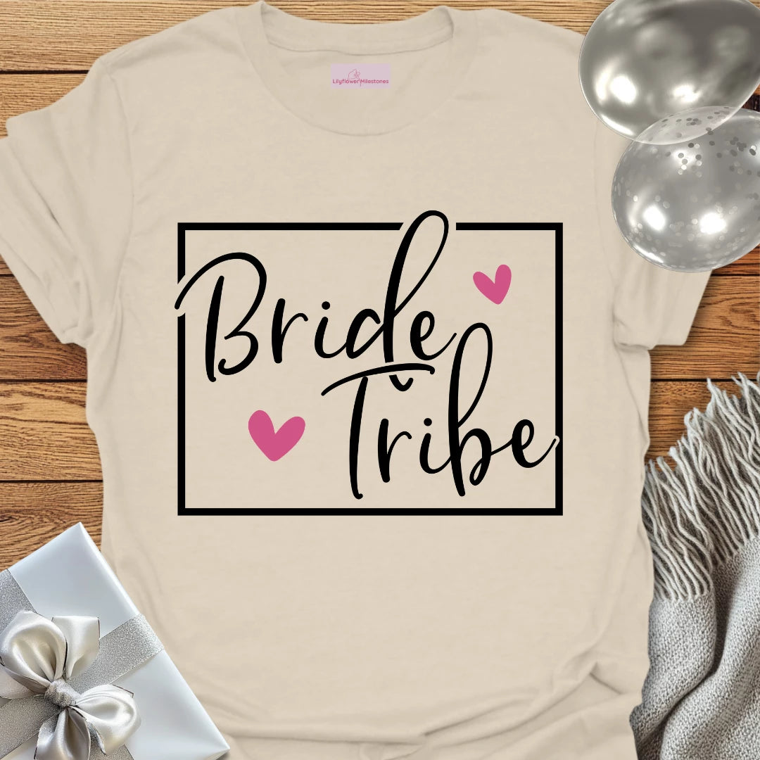 Bride Tribe Heart- Bridal Party T-Shirt
