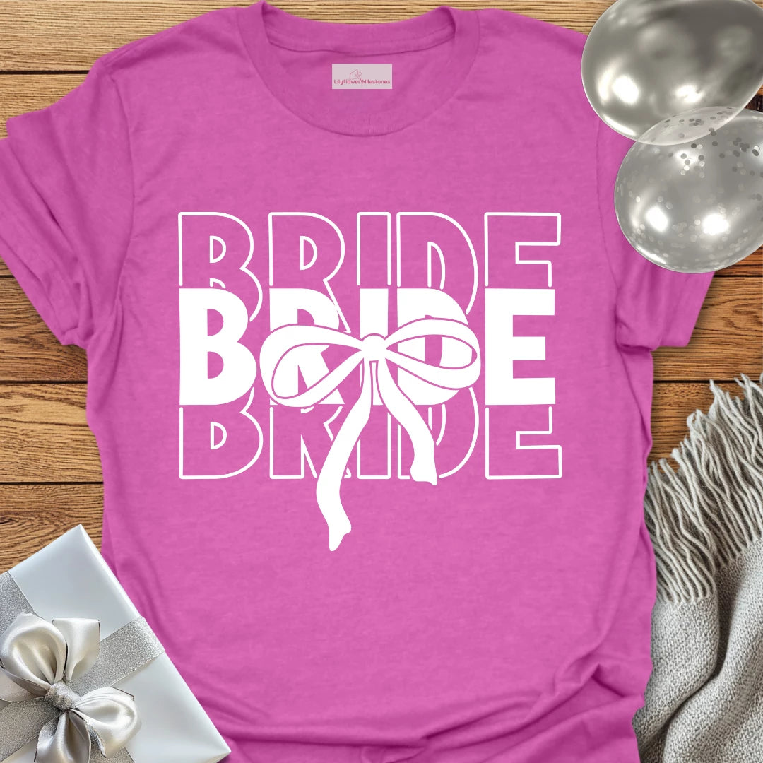 Bride (Bow) - Bridal Party T-Shirt
