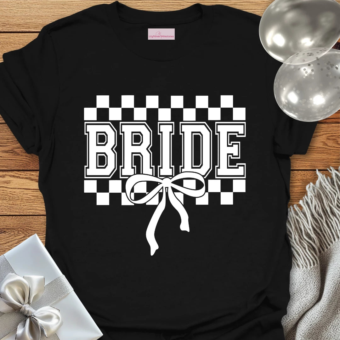 Bride (chequered) - Bridal Party T-Shirt