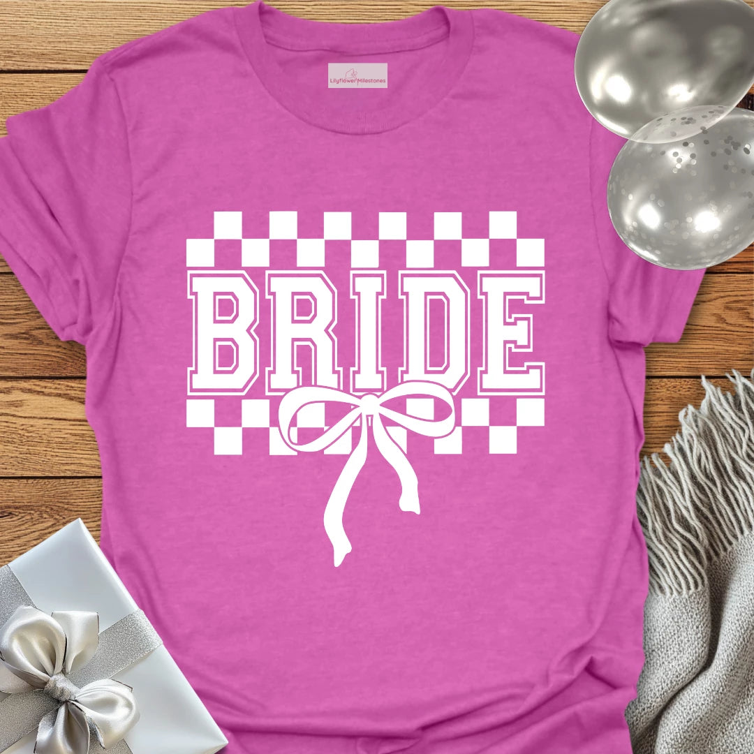 Bride (chequered) - Bridal Party T-Shirt