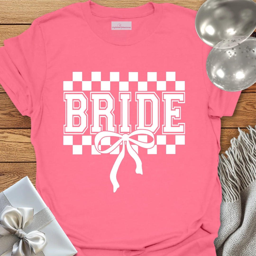 Bride (chequered) - Bridal Party T-Shirt