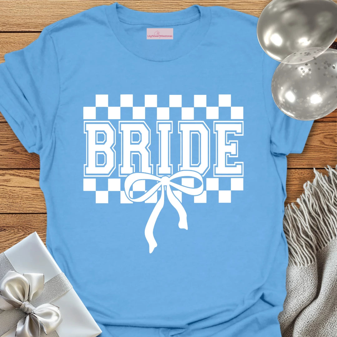 Bride (chequered) - Bridal Party T-Shirt