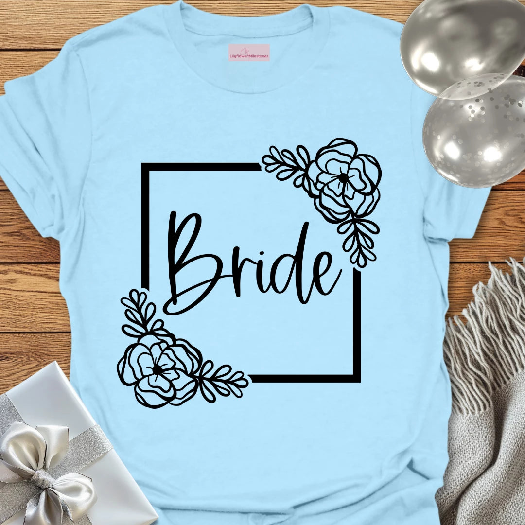 Floral Bride Bridal Party T-Shirt