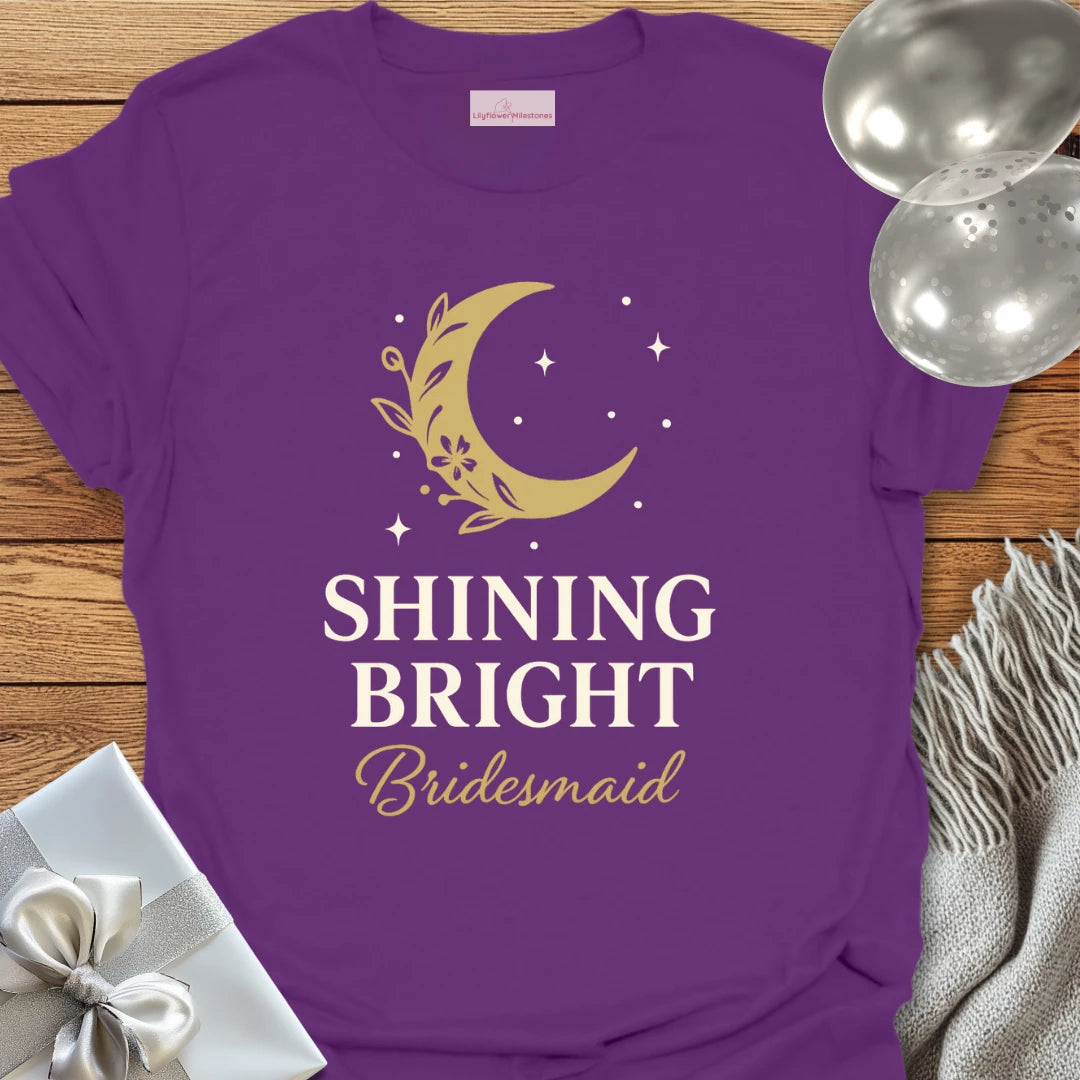 Bridesmaid, Shining Bright Wedding T-Shirt