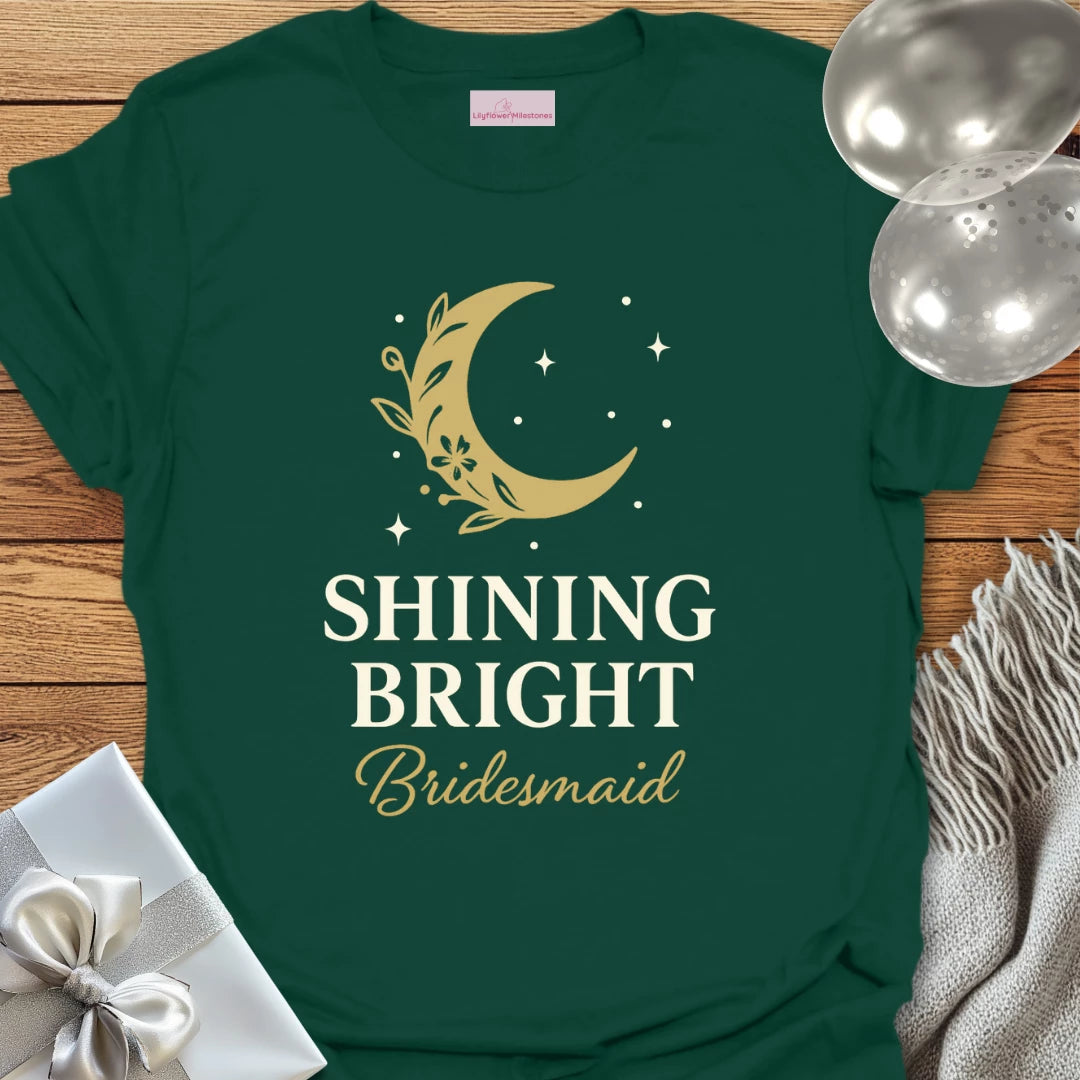 Bridesmaid, Shining Bright Wedding T-Shirt