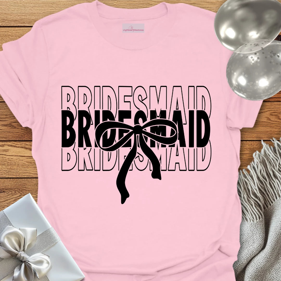 Bridesmaid (Bow) - Bridal Party T-Shirt