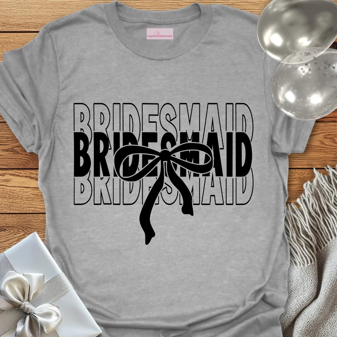 Bridesmaid (Bow) - Bridal Party T-Shirt