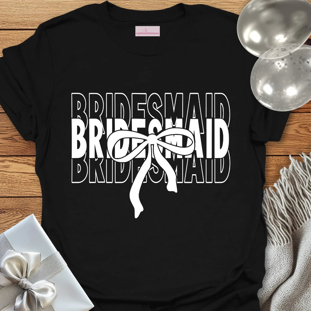 Bridesmaid (Bow) - Bridal Party T-Shirt