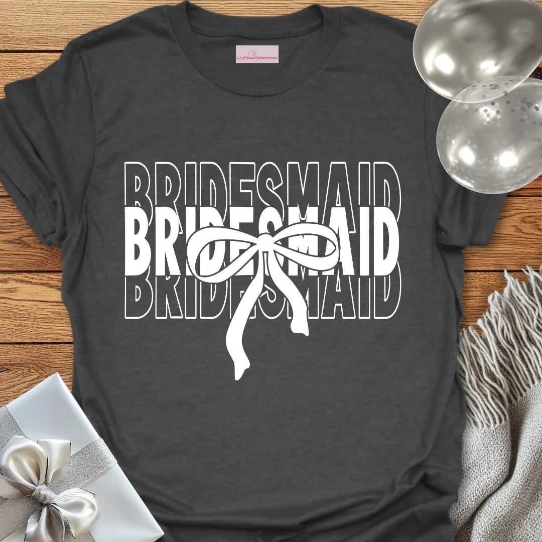 Bridesmaid (Bow) - Bridal Party T-Shirt