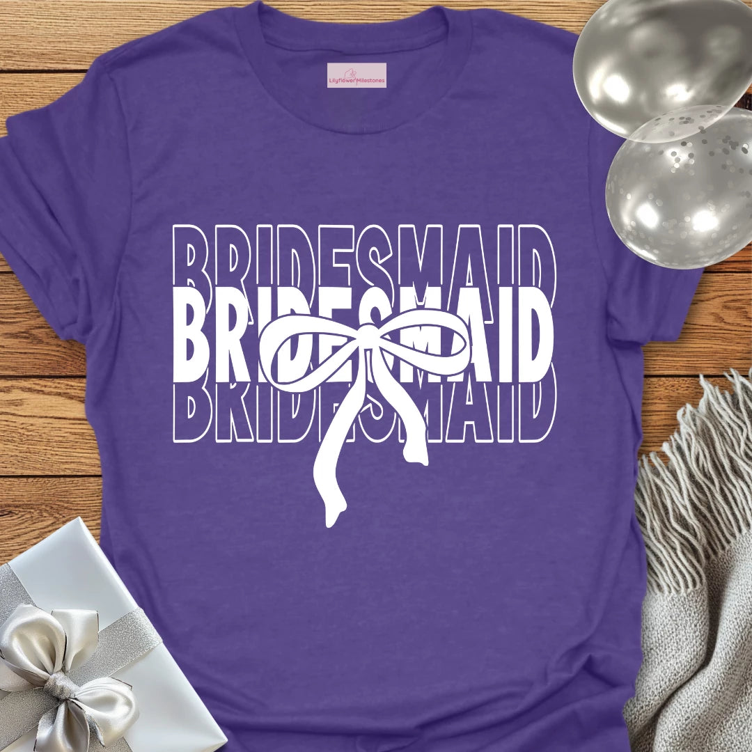 Bridesmaid (Bow) - Bridal Party T-Shirt