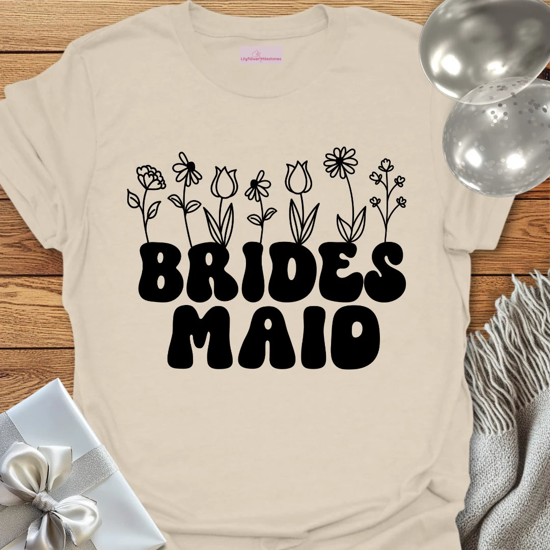 Bridesmaid (Wildflowers) - Bridal Party T-Shirt