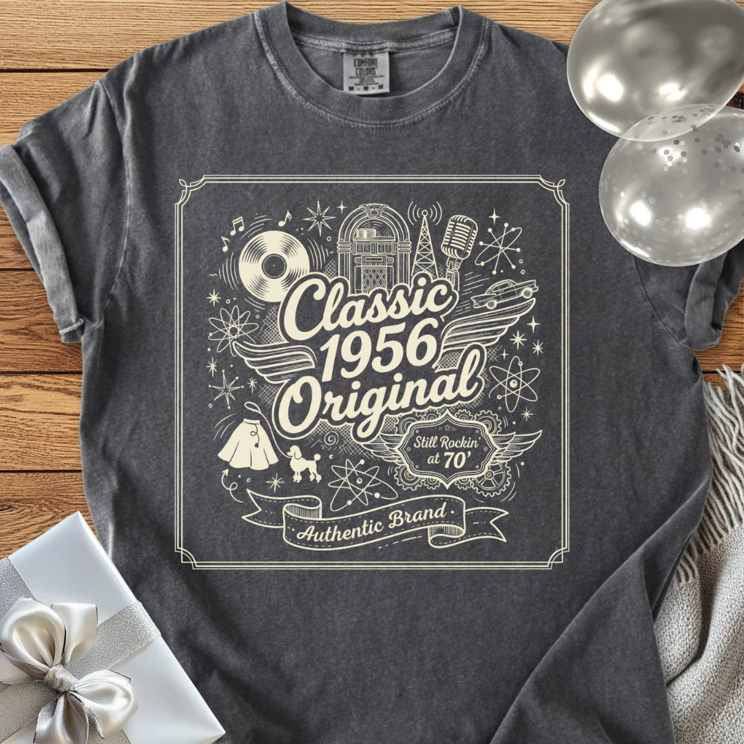 Classic 1956 Original, Still Rockin' at 70 - Premium 70th Birthday T-Shirt