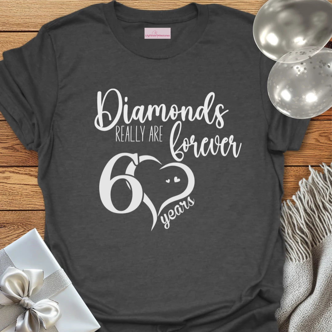 60 Years, Diamonds Really Are Forever - 60th Wedding Anniversary T-Shirt