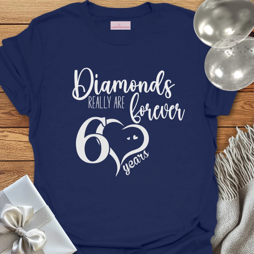 60 Years, Diamonds Really Are Forever - 60th Wedding Anniversary T-Shirt