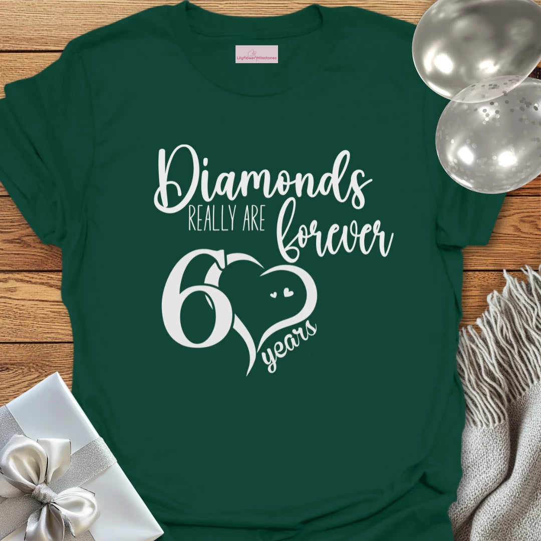 60 Years, Diamonds Really Are Forever - 60th Wedding Anniversary T-Shirt