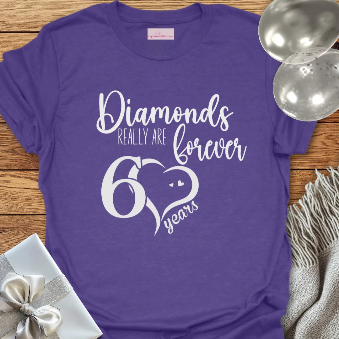 60 Years, Diamonds Really Are Forever - 60th Wedding Anniversary T-Shirt