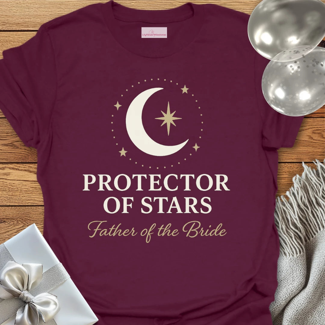 Father of the Bride, Protector of Stars Wedding T-Shirt