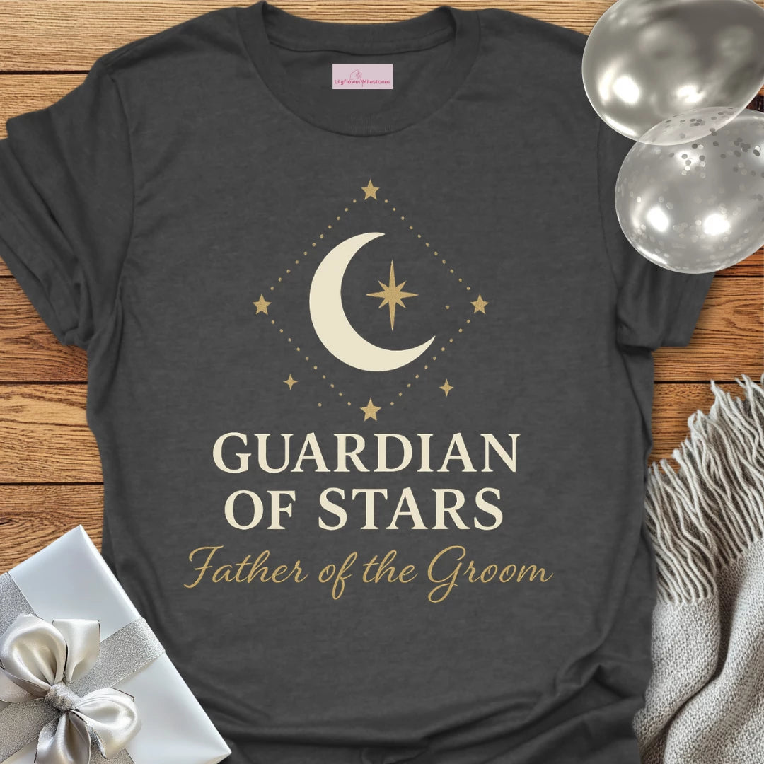 Father of the Groom, Guardian of Stars Wedding T-Shirt
