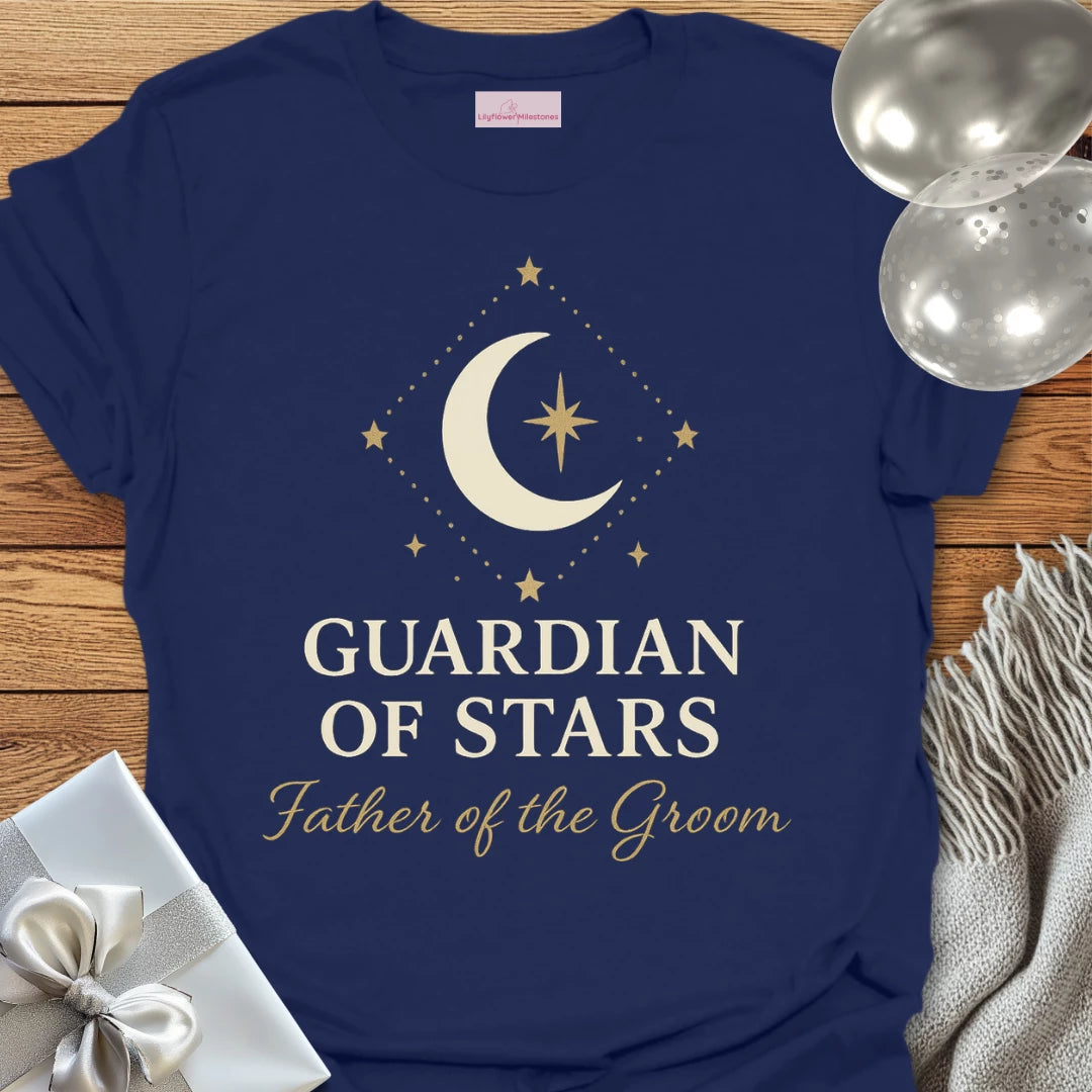 Father of the Groom, Guardian of Stars Wedding T-Shirt