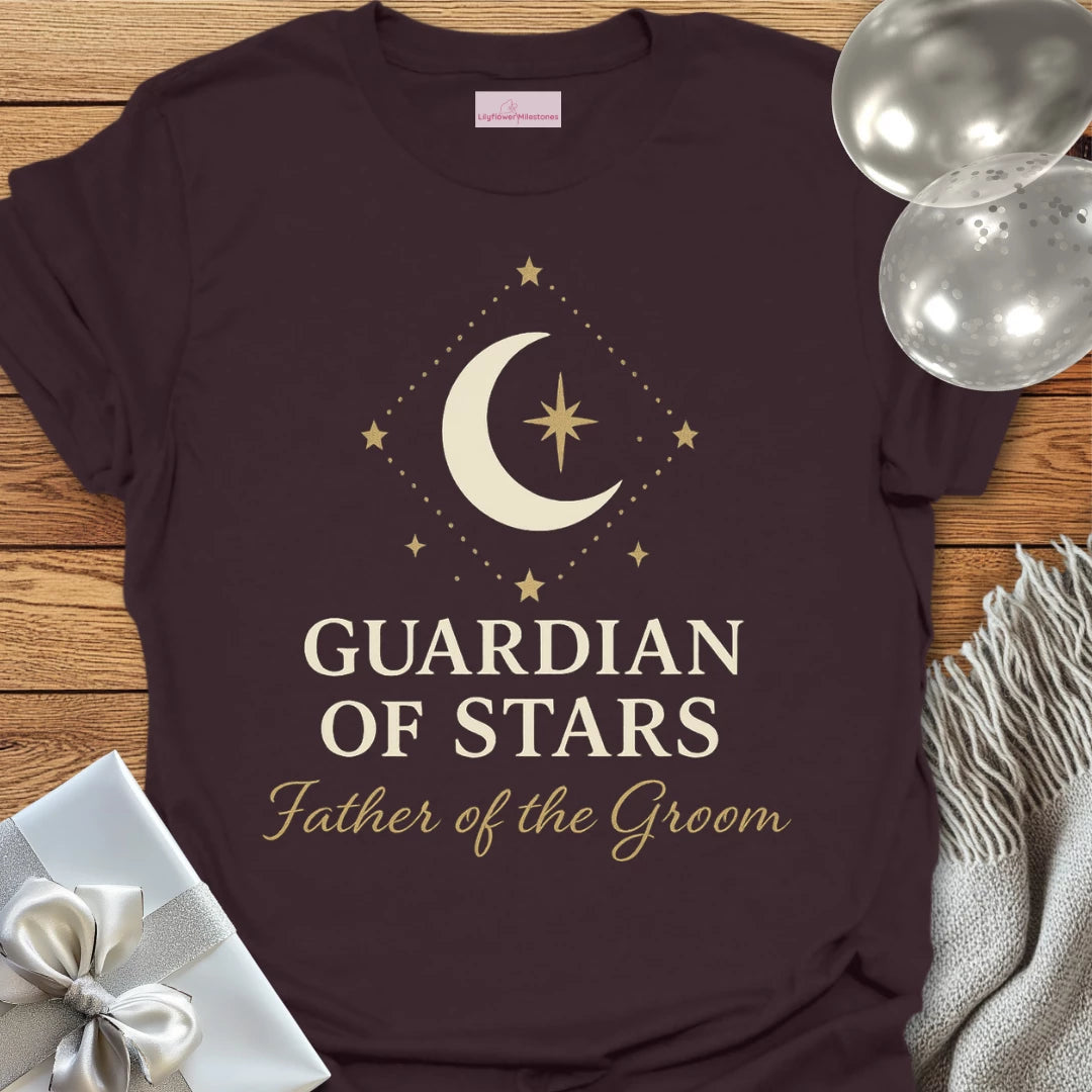 Father of the Groom, Guardian of Stars Wedding T-Shirt