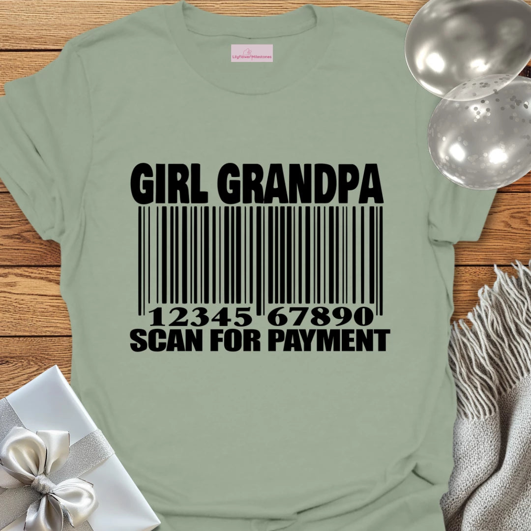 Girl Grandpa, Scan for Payment T-Shirt