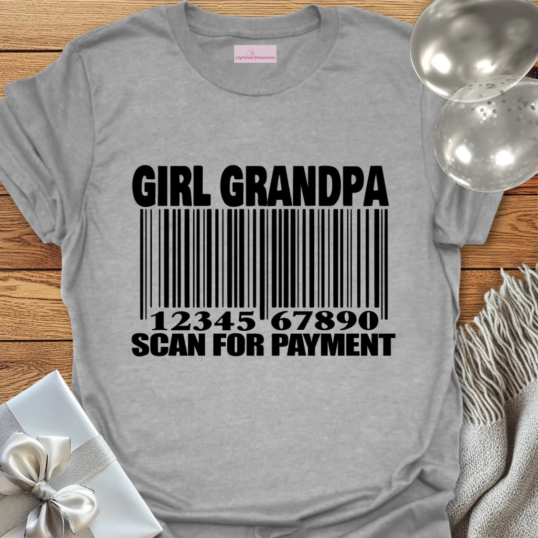 Girl Grandpa, Scan for Payment T-Shirt