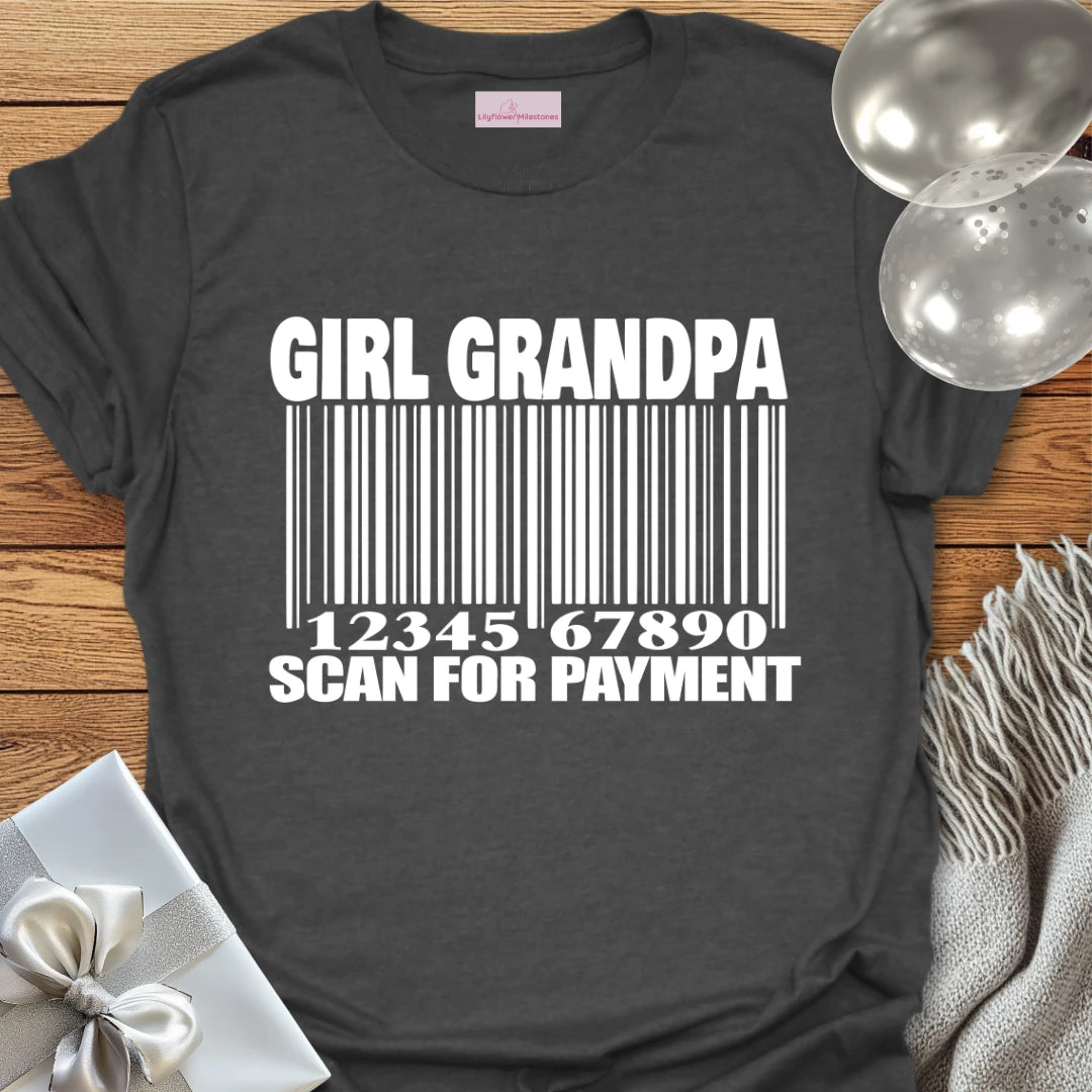 Girl Grandpa, Scan for Payment T-Shirt