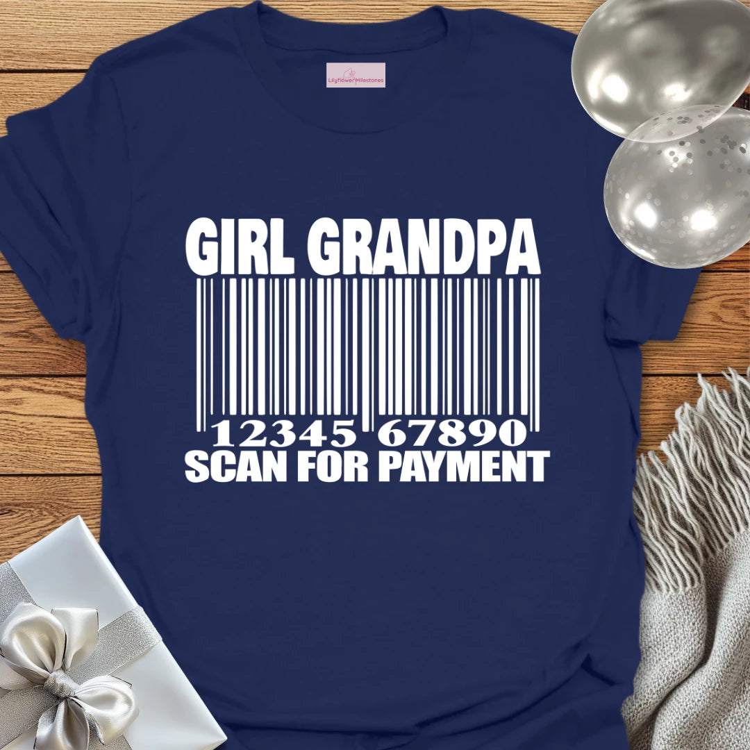Girl Grandpa, Scan for Payment T-Shirt