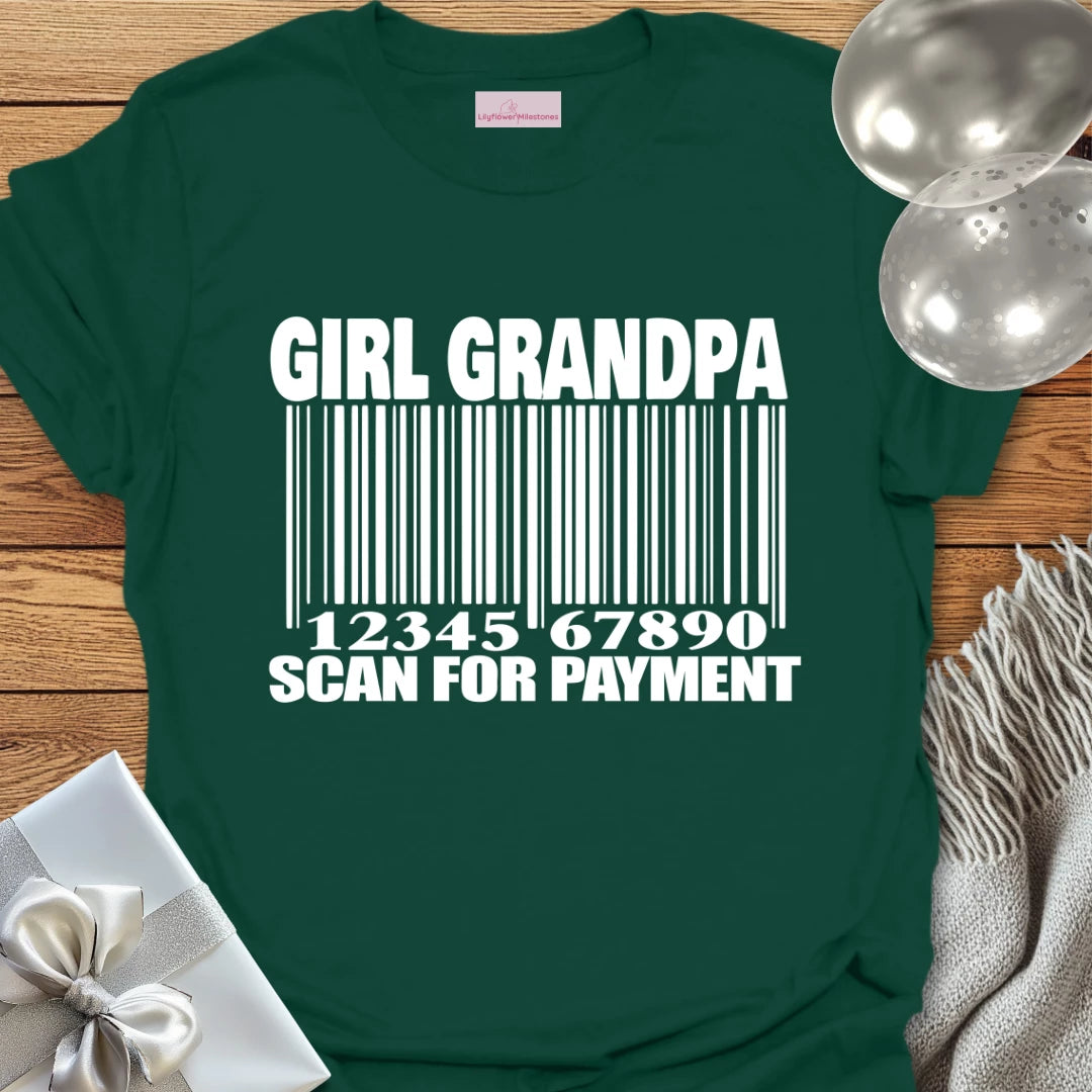Girl Grandpa, Scan for Payment T-Shirt
