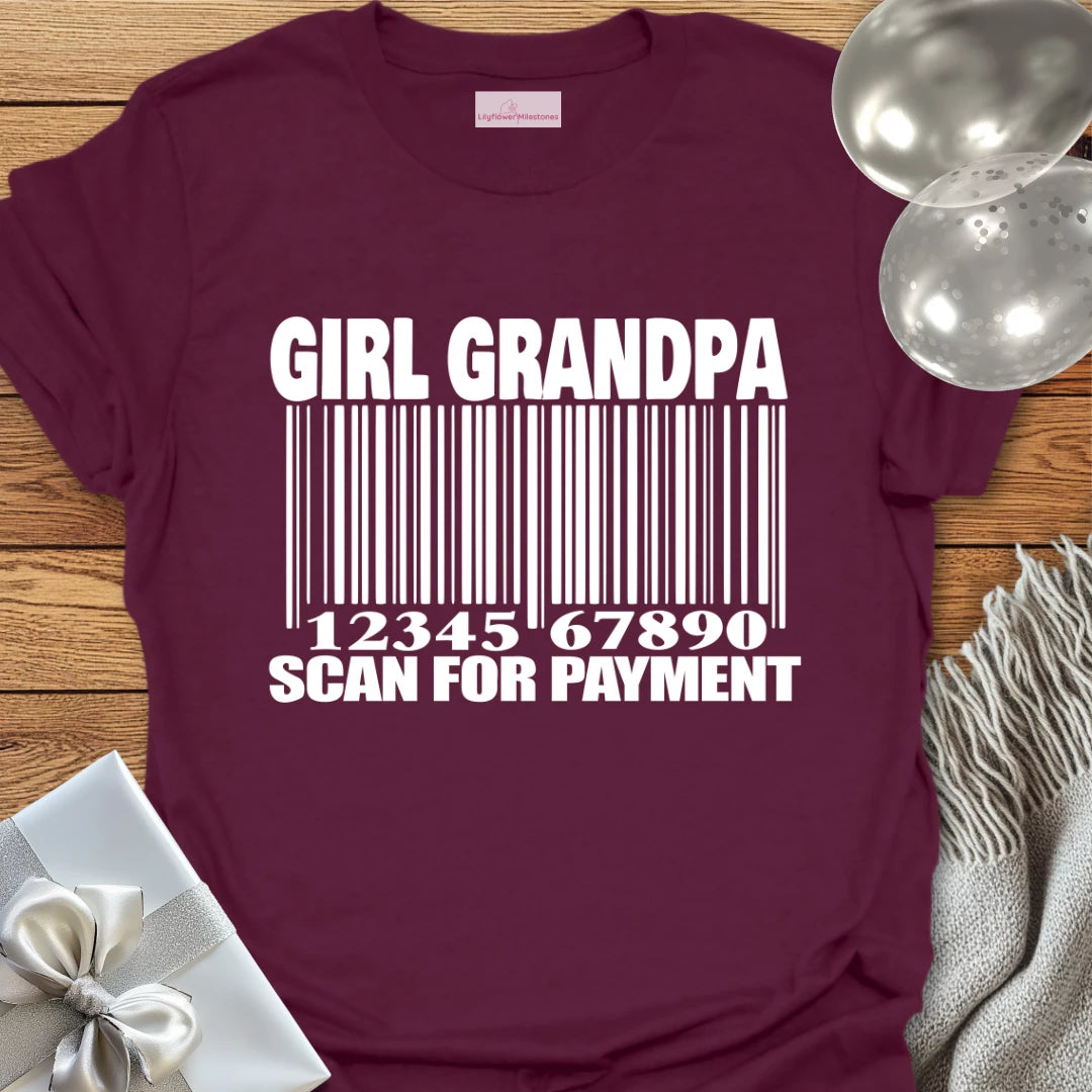 Girl Grandpa, Scan for Payment T-Shirt
