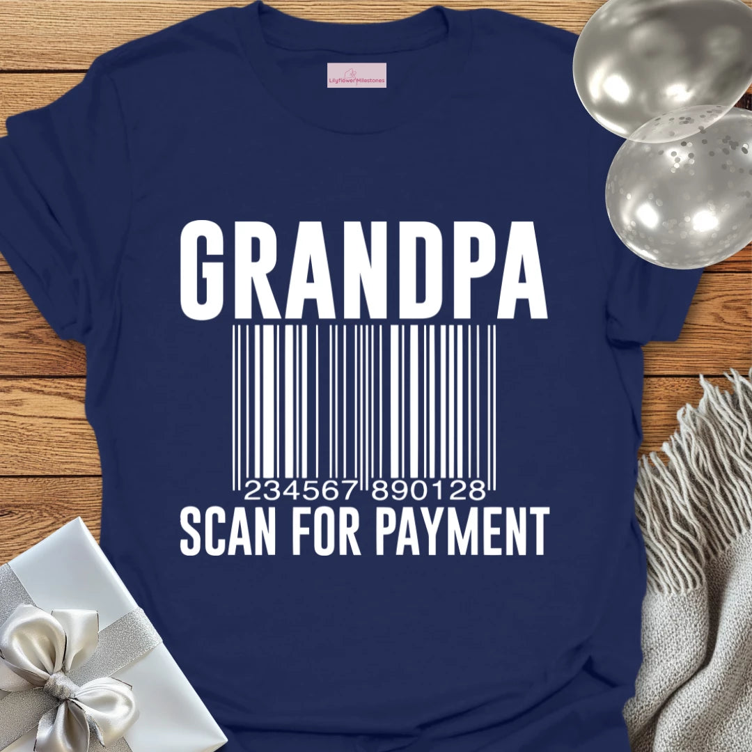Grandpa, Scan for Payment T-Shirt