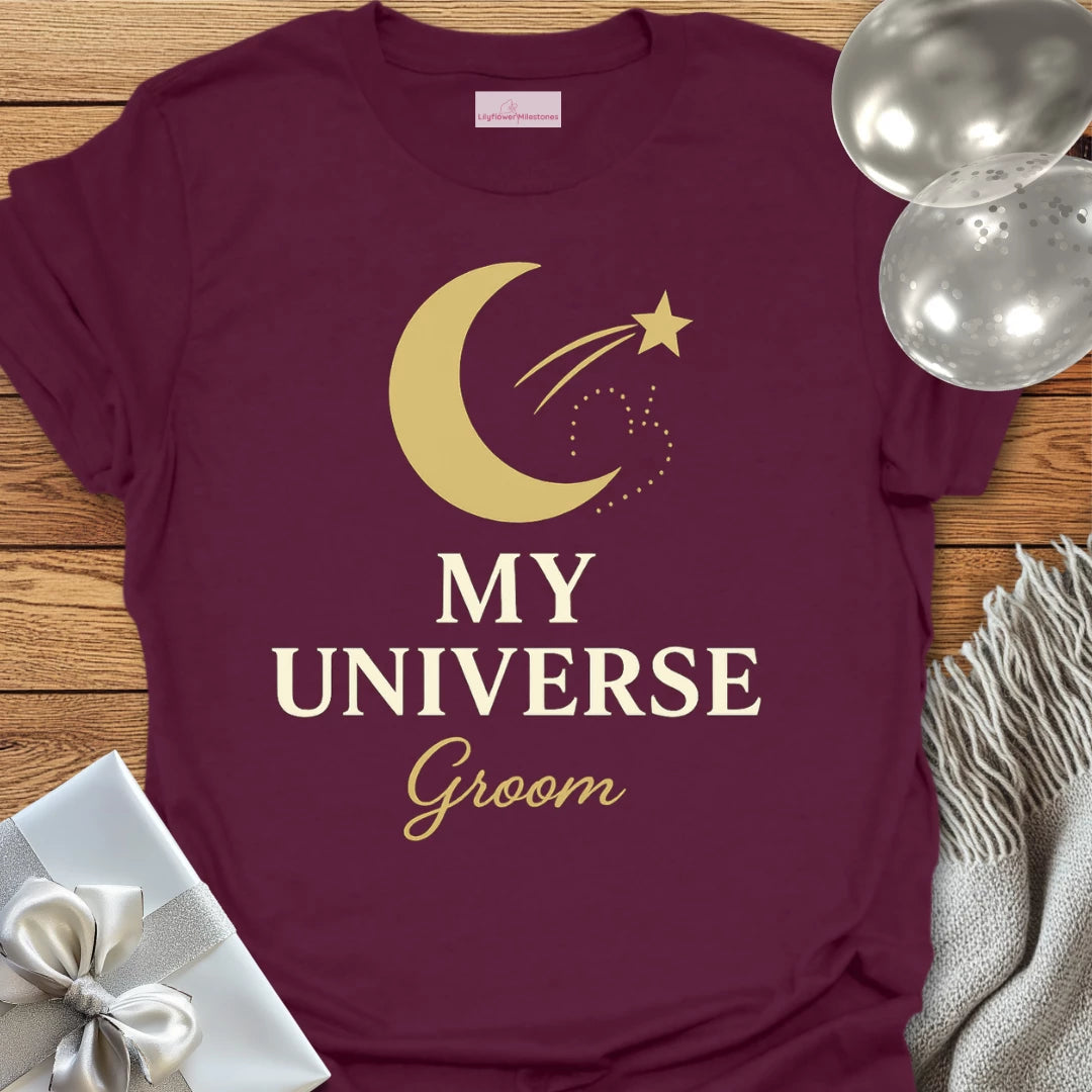 Groom, My Universe Wedding T-Shirt