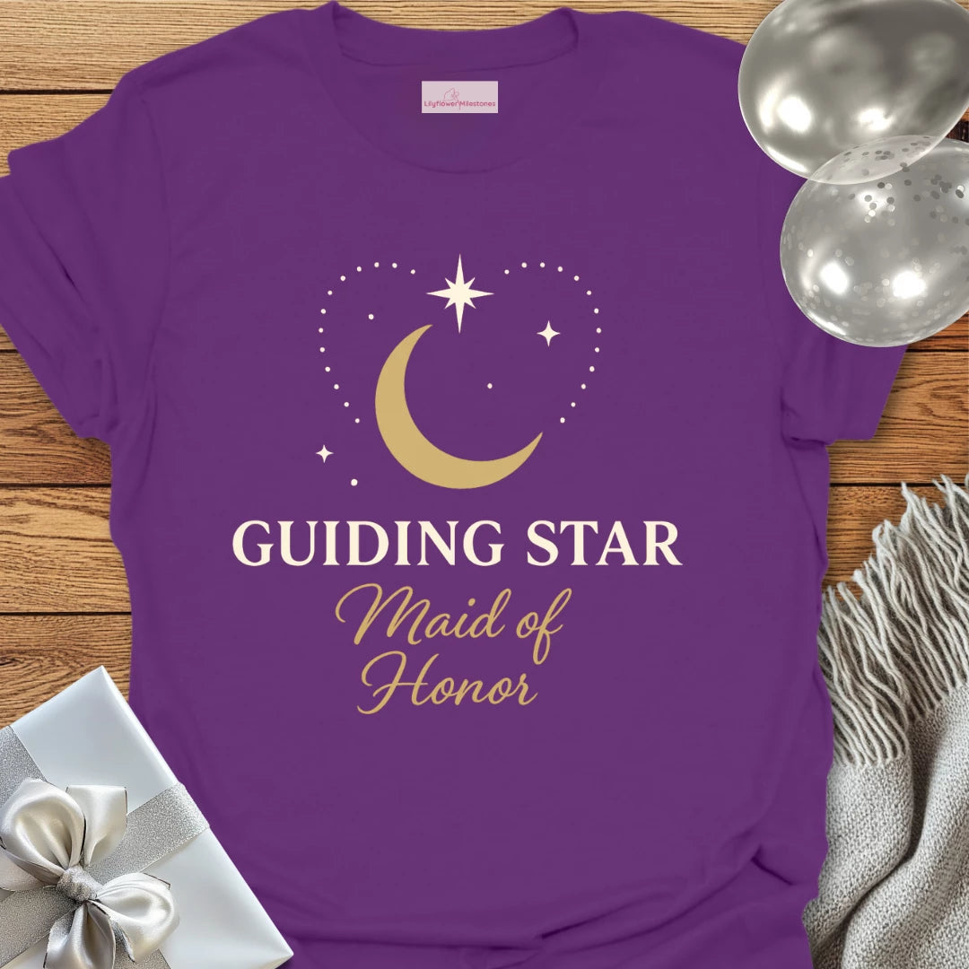 Maid of Honor, Guiding Star Wedding T-Shirt