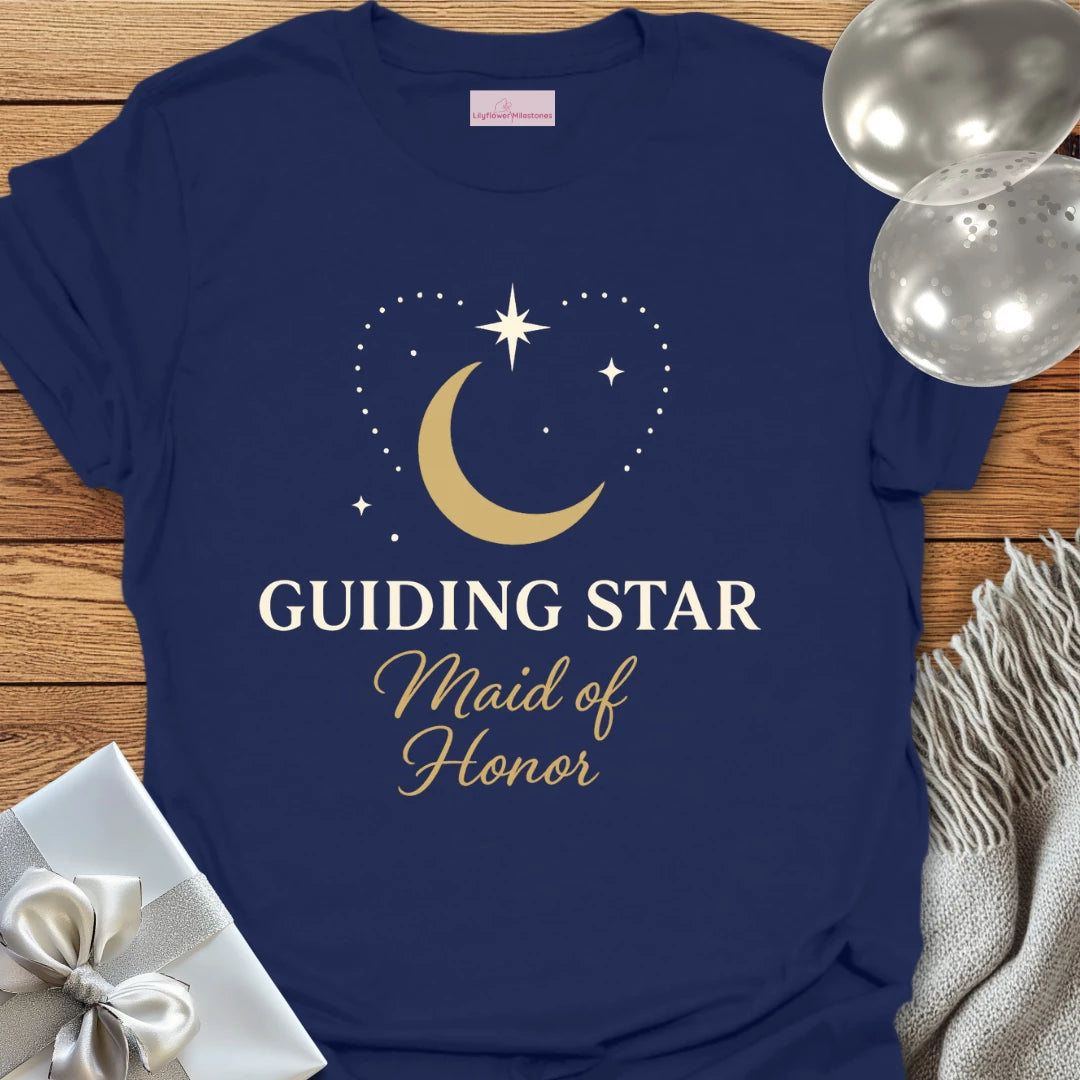 Maid of Honor, Guiding Star Wedding T-Shirt