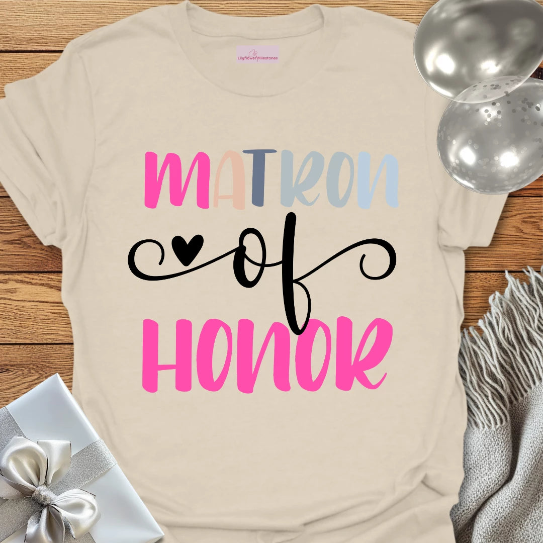 Matron of Honor Wedding T-Shirt