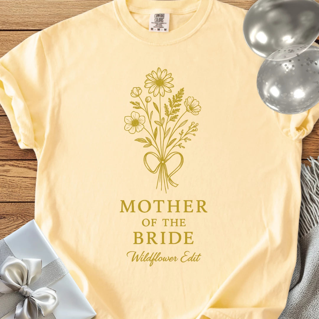 Mother of the Bride, Wildflower Edit - Premium Bridal Party T-Shirt