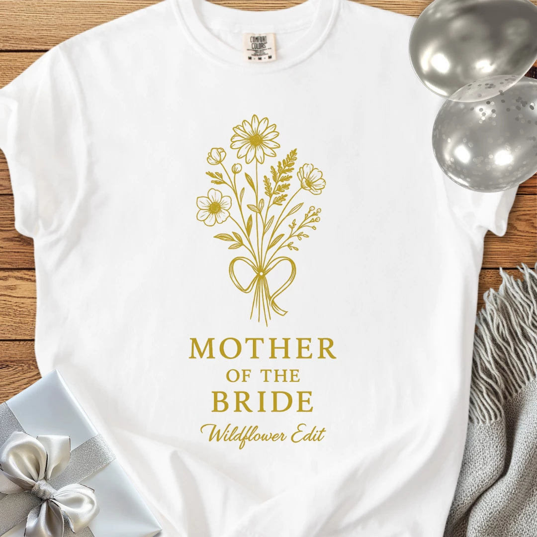 Mother of the Bride, Wildflower Edit - Premium Bridal Party T-Shirt