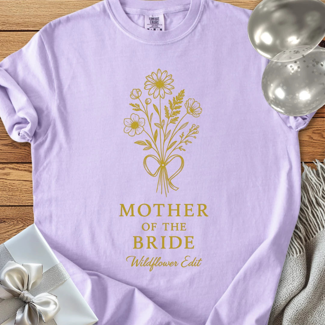 Mother of the Bride, Wildflower Edit - Premium Bridal Party T-Shirt